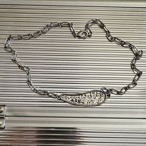 Miss Sixty Silver Necklace with White Pendant
